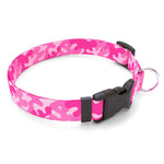 Personalized Pink Camo Dog Collar