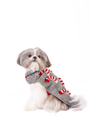 Candy Cane Dog Sweater