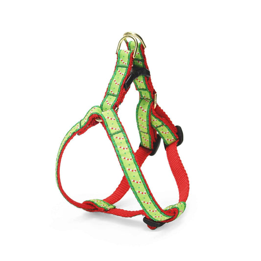 Up Country Candy Cane Dog Cast Brass Dog Harness