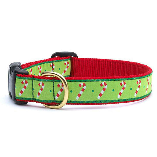 Up Country Candy Cane Cast Brass Dog Collar