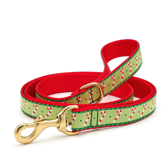 Up Country Candy Cane Cast Brass Dog Leash