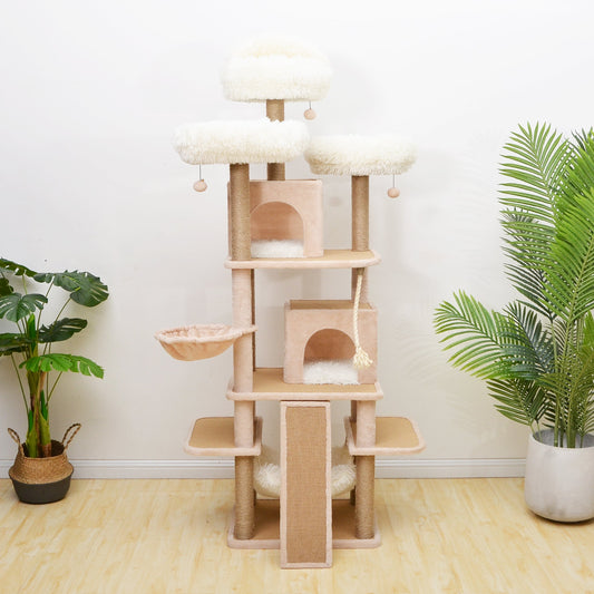 Cat Tower for Indoor Cats Multi-Level Cats Playhouse tree