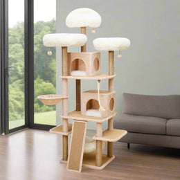Cat Tower for Indoor Cats Multi-Level Cats Playhouse tree