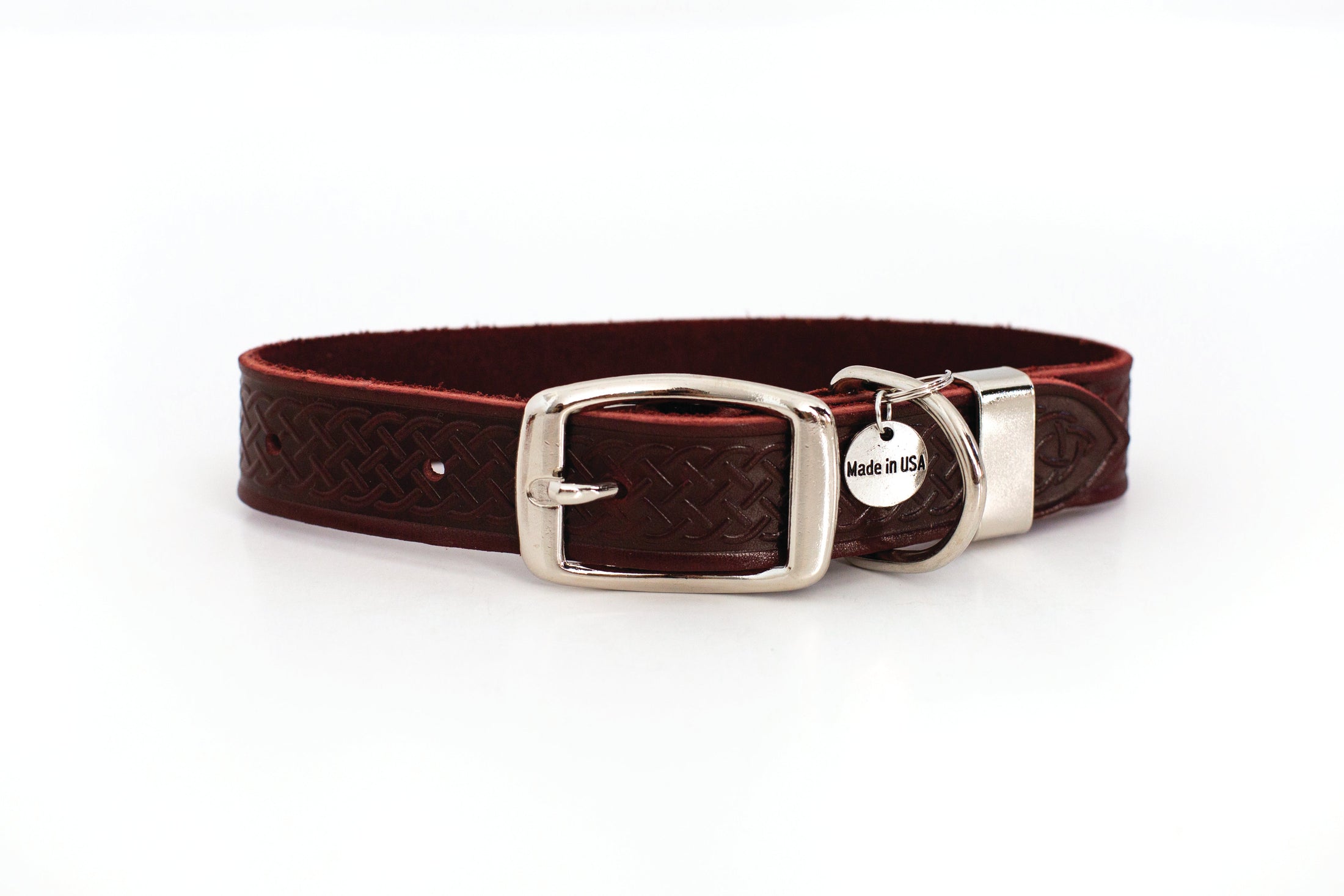 Z Celtic Style Leather Dog Collar - image 8