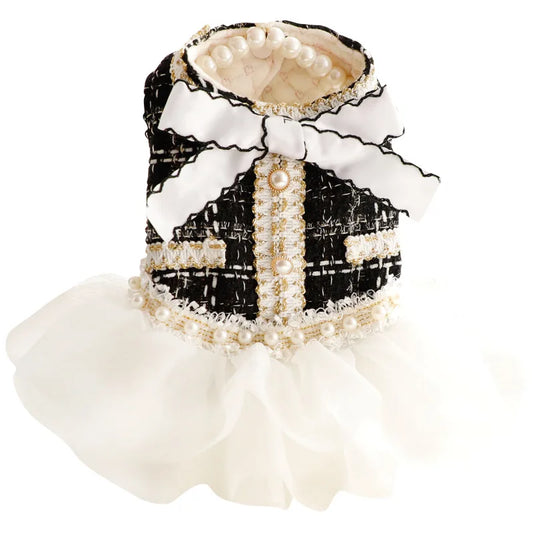 Chanel-Inspired Tweed Tutu Dog Dress - Southlake Paws