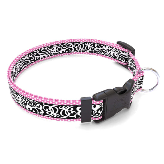 Personalized Chantilly Pink Dog Collar