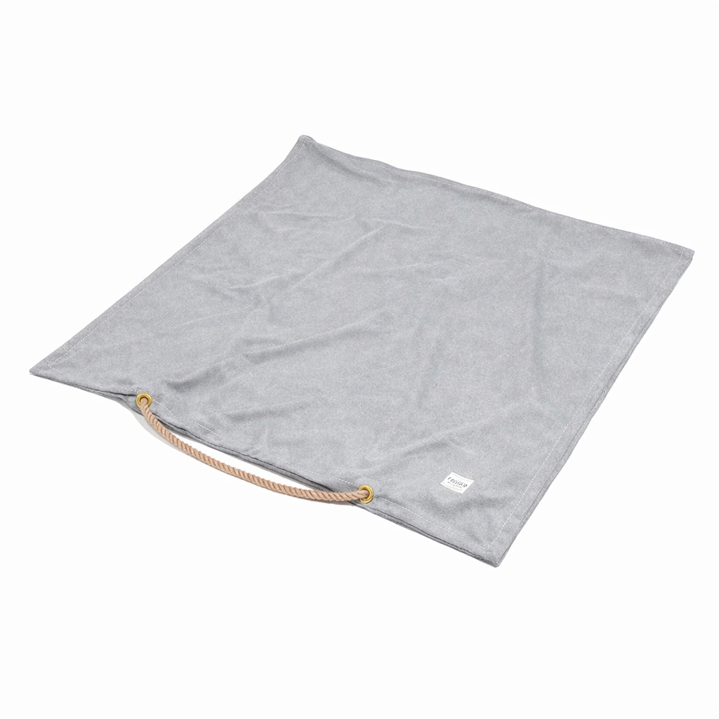 Gray Waxed Cotton Canvas Dog Bed Cover