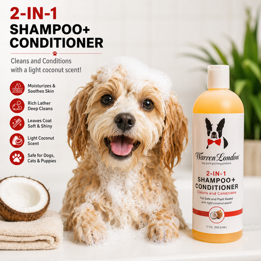 2-in-1 Dog Shampoo + Conditioner - Coconut Scented