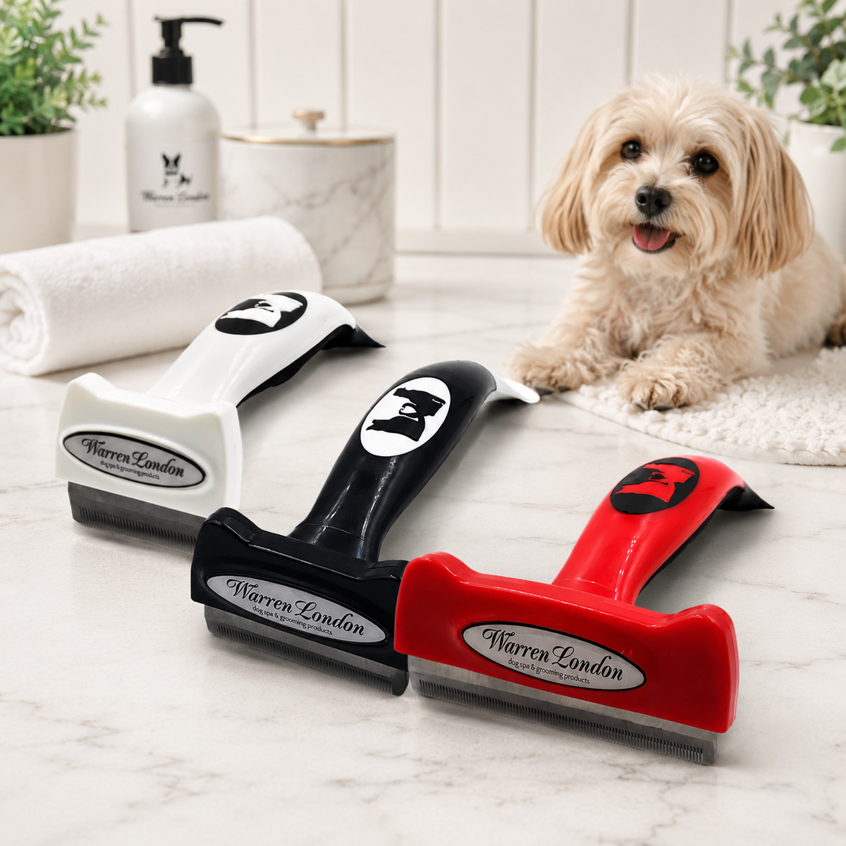 De-Shedding Dog Brush for Long Hair (>1")