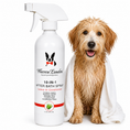 Load image into Gallery viewer, Southlake Paws 10-In-1 After Bath Spray in a spray bottle with a happy, wet dog wrapped in a towel.
