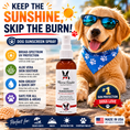 Load image into Gallery viewer, Southlake Paws Dog Sunscreen with Aloe Vera Moisturizer in a spray bottle, featuring sun protection benefits and usage instru
