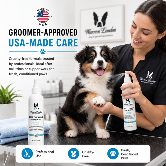 Southlake Paws Deep Cleaning Paw Spray for Dogs, cruelty-free formula, groomer-approved, ideal for fresh, conditioned paws.