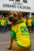 Load image into Gallery viewer, Parisian Pet 'Team Brazil' Dog & Cat Shirt – Embroidered Soccer Jersey, Comfortable & Stylish – Yellow Green
