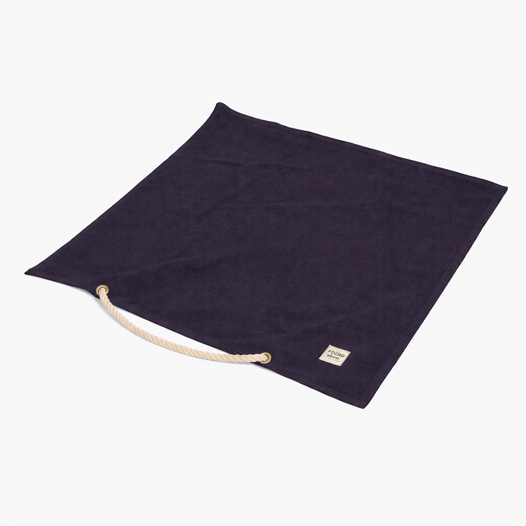 Navy Waxed Cotton Canvas Dog Bed Cover