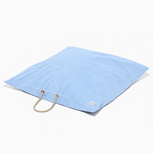Light Blue Waxed Cotton Canvas Dog Bed