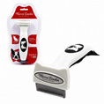 Load image into Gallery viewer, De-Shedding Dog Brush for Short Hair by Southlake Paws, featuring a white handle and metal bristles, packaged for retail.

