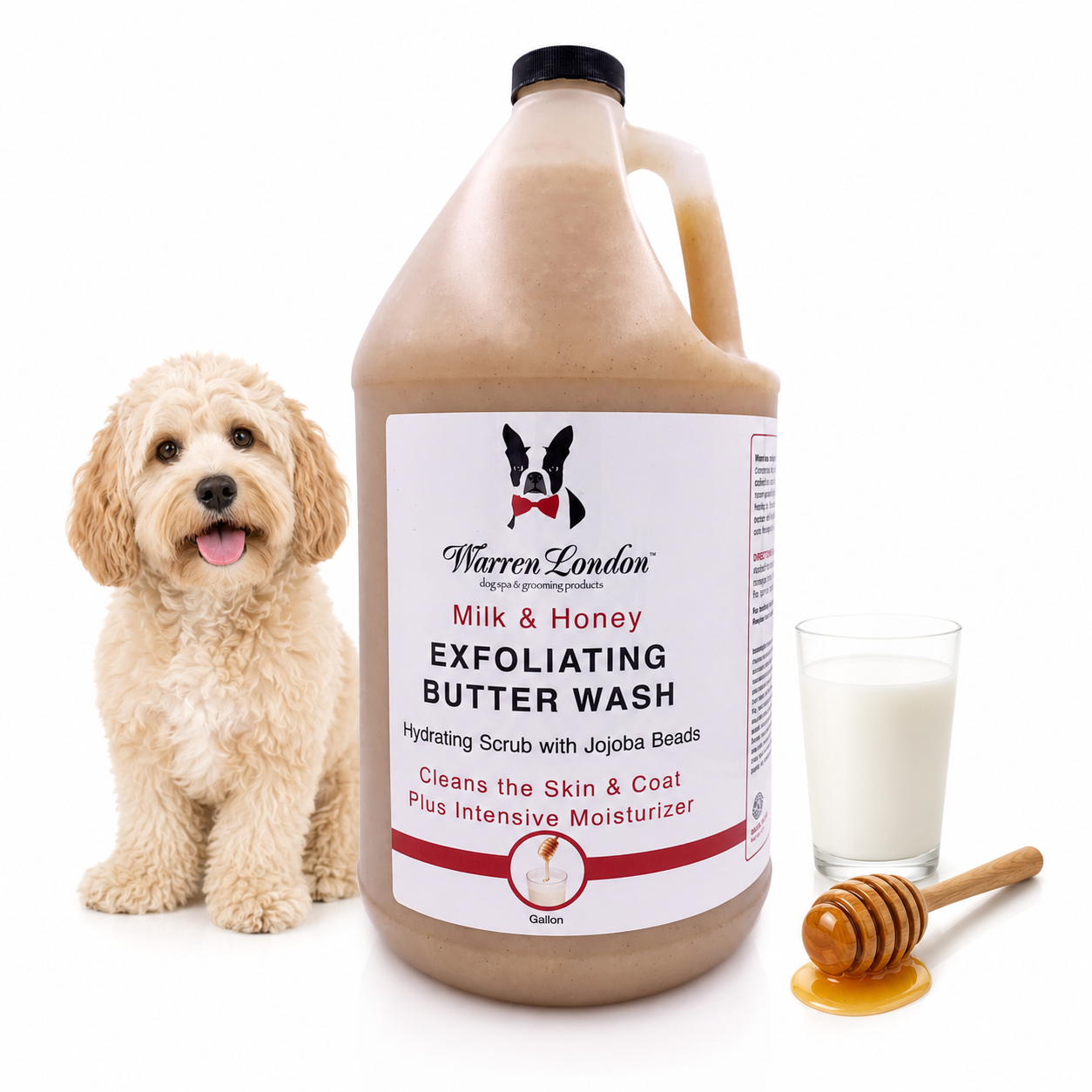 Exfoliating Butter Wash Dog Shampoo Gallons - With Natural Jojoba Beads