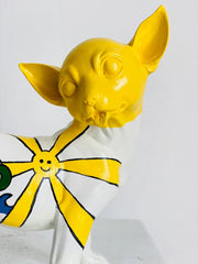 Chihuahua with Good Vibes Statue
