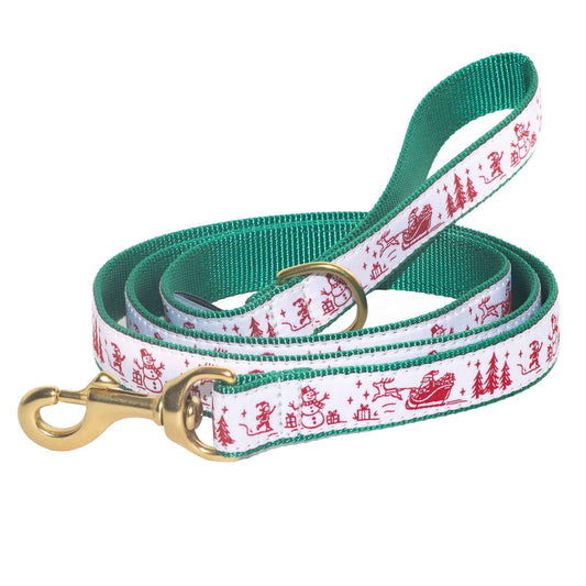 Up Country Christmas Toile Cast Brass Dog Leash