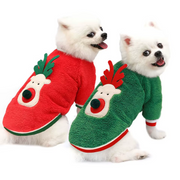 Christmas Reindeer Plush Dog Sweatshirt
