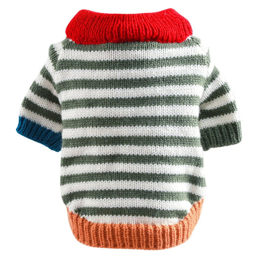 Christmas Retro Striped Dog Sweater - Southlake Paws