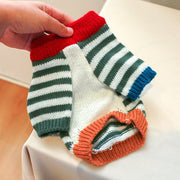 Christmas Retro Striped Dog Sweater