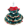 Load image into Gallery viewer, Designer Handmade Green Christmas Tree Dog Dress - Southlake Paws
