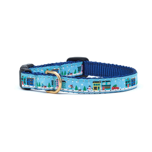 Up Country City Christmas Small Breed Dog Collar Made in USA