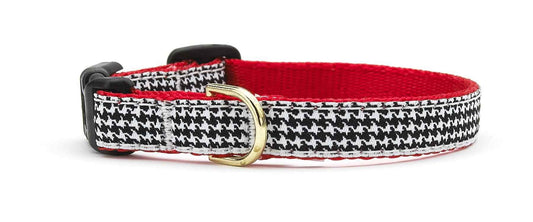 Up Country Classic Black Houndstooth Small Breed Dog Collar Made in USA