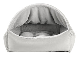 Winter White-Faux Fur Canopy Bed