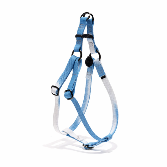 Found My Animal Cobalt Cotton Dog & Cat Harness – Matte Black Hardware, Adjustable, Durable & Stylish