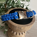 Load image into Gallery viewer, Cobra Braid in Royal Blue - Handmade Dog Collar
