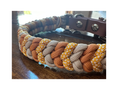 Load image into Gallery viewer, Coiled Charm Hand Braided Dog Collar in Mustard, Goldenrod, & Light Tan - Southlake Paws
