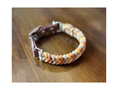 Load image into Gallery viewer, Coiled Charm Hand Braided Dog Collar in Mustard, Goldenrod, & Light Tan - Southlake Paws
