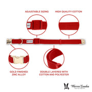 Fabric Dog Collar - Red