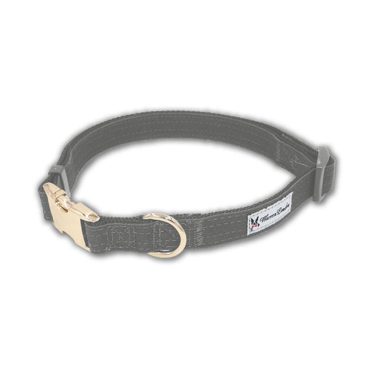 Fabric Dog Collar - Grey - Southlake Paws