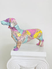 Colorful Newspaper Dachshund