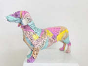 Colorful Newspaper Dachshund