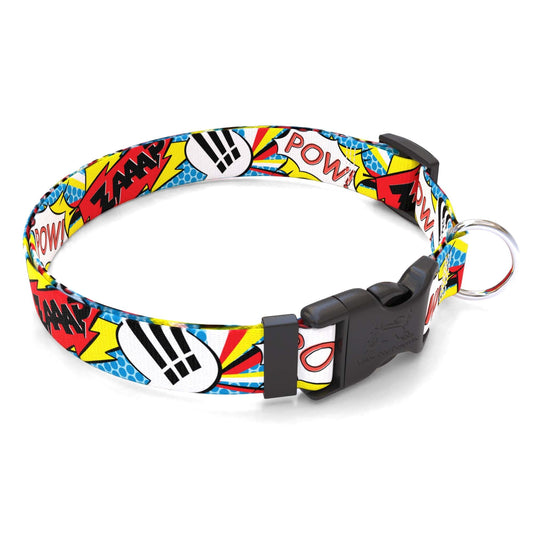 Personalized Comic Print Dog Collar
