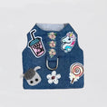 Load image into Gallery viewer, Cool Pup Dog Pink Flowers Faux Fur Swarovski Crystals Crystal Harness - Designer Dog Harness from Southlake Paws
