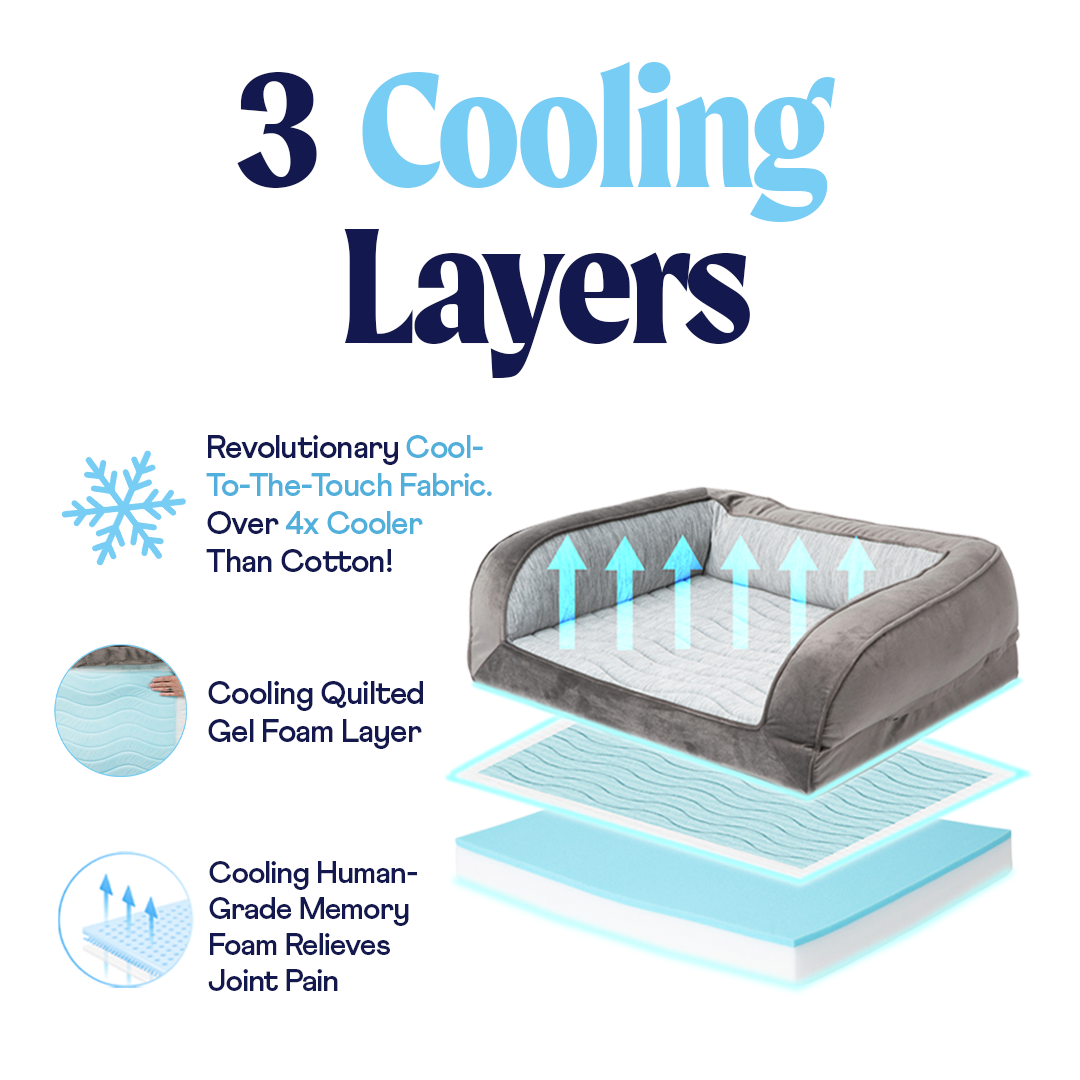 PupChill™ Cooling Bolster Dog Bed 