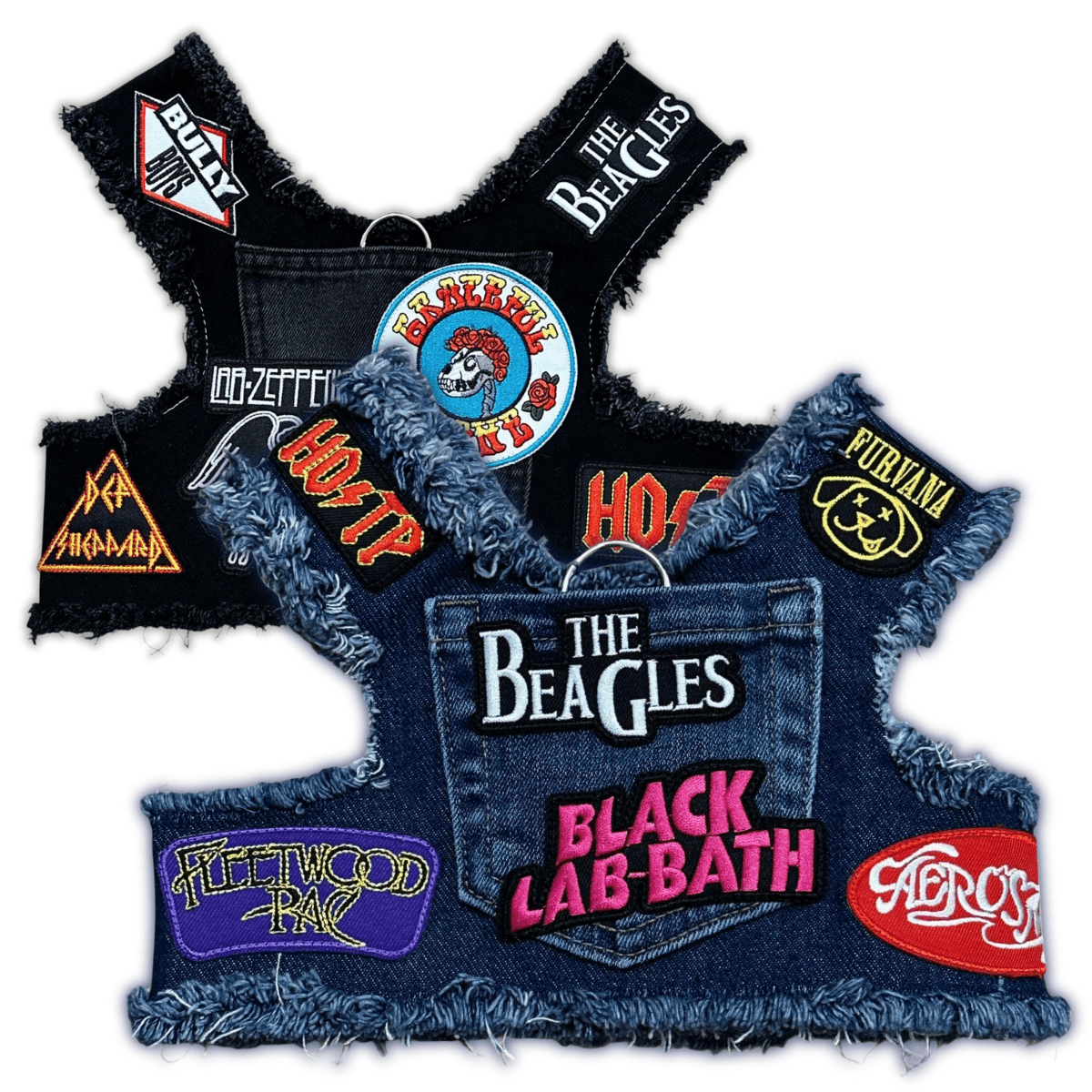 Ruff & Roll Denim Dog Harness- 13 oz. Double Denim/ American Heritage Craft