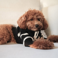 Load image into Gallery viewer, The Cortado | Black Striped Quarter-Zip Dog Sweater
