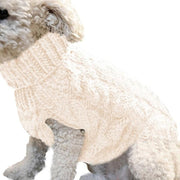 Cable Knit Turtleneck Dog Sweater