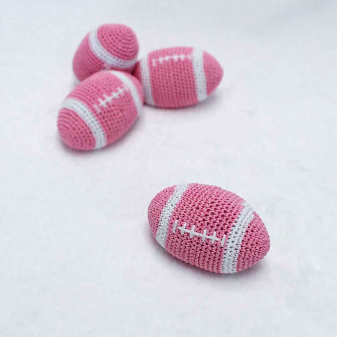 Crochet Football Toy Cotton Toys - Designer Dog Clothes from Southlake Paws