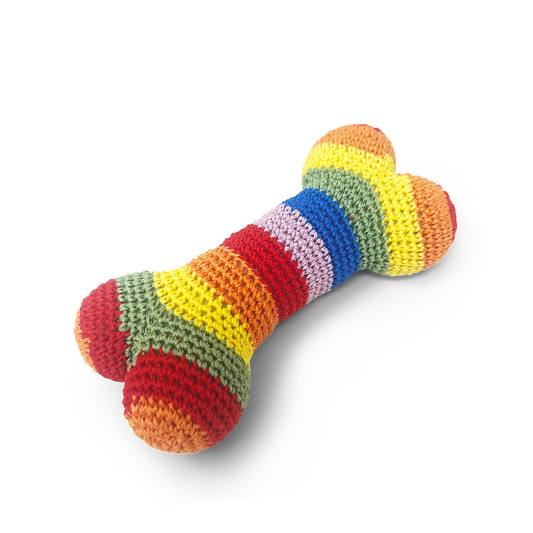 Rainbow Bone Crochet Toy - Southlake Paws
