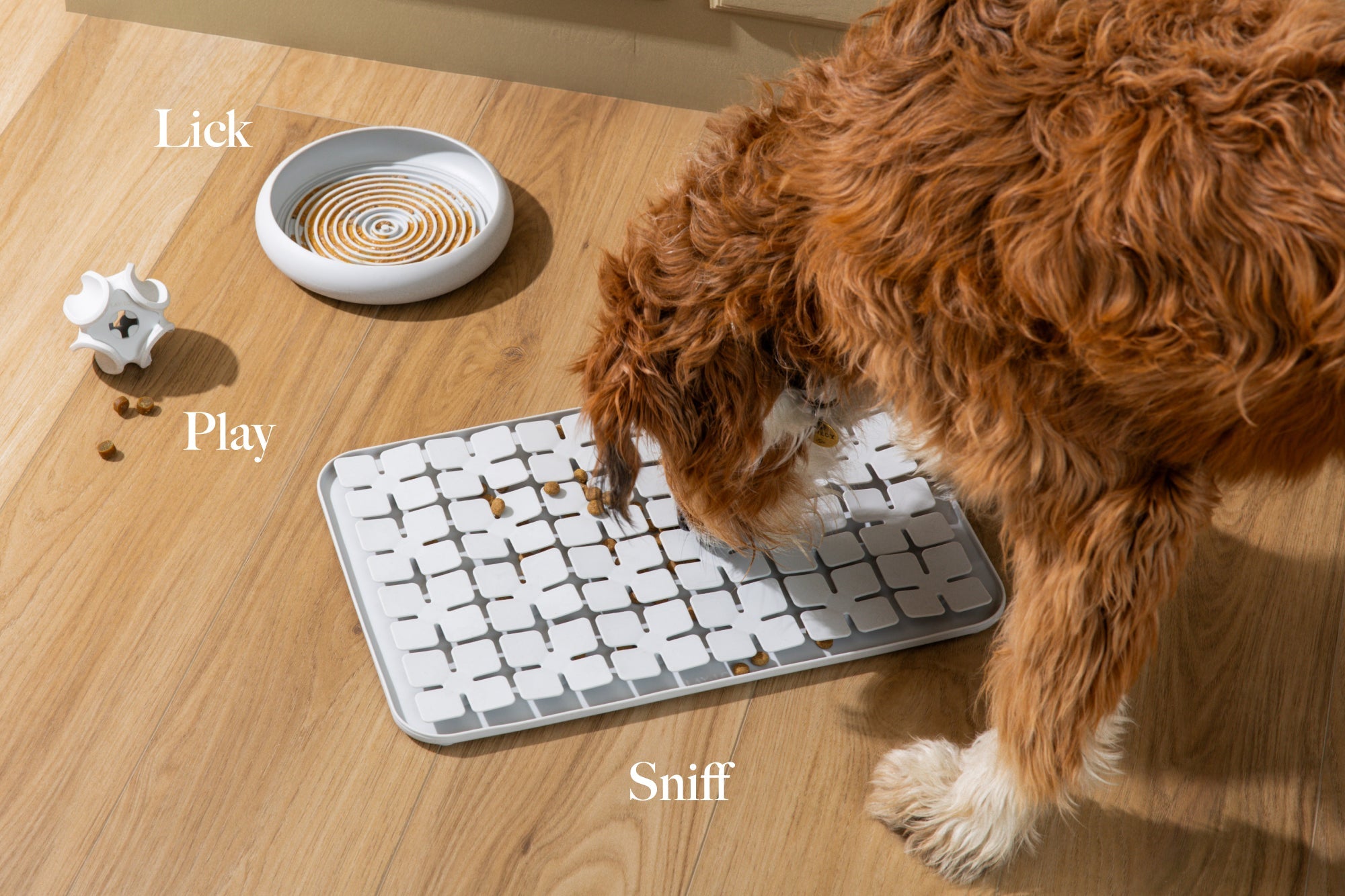 LAY LO Enrichment Lick Mat & Food Bowl