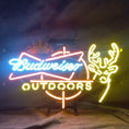 Load image into Gallery viewer, Budweiser Outdoors Deer with Crown Neon Signs
