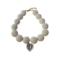 Load image into Gallery viewer, Crystal Heart Colorful Beaded Pearl Dog Necklace - Southlake Paws
