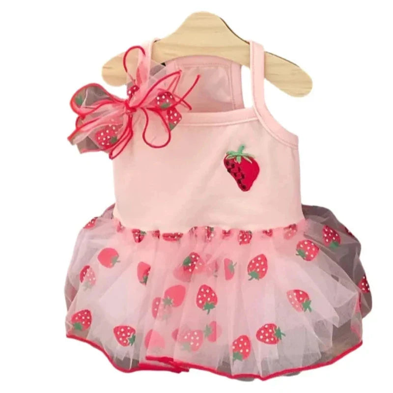 Cute Strawberry Dog Dress